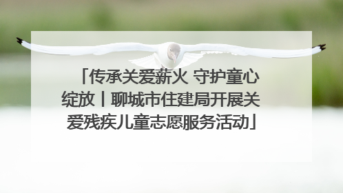 传承关爱薪火 守护童心绽放丨聊城市住建局开展关爱残疾儿童志愿服务活动