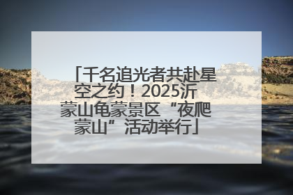 千名追光者共赴星空之约！2025沂蒙山龟蒙景区“夜爬蒙山”活动举行
