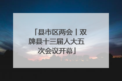 县市区两会丨双牌县十三届人大五次会议开幕