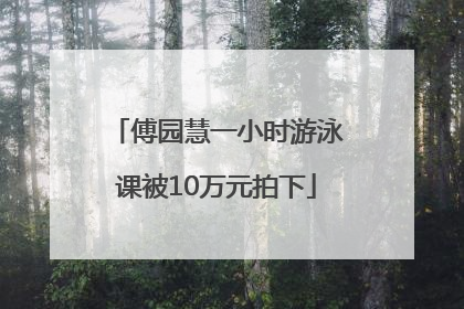 傅园慧一小时游泳课被10万元拍下