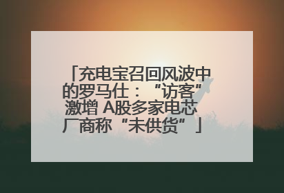 充电宝召回风波中的罗马仕：“访客”激增 A股多家电芯厂商称“未供货”