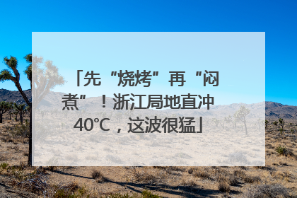 先“烧烤”再“闷煮”！浙江局地直冲40℃，这波很猛