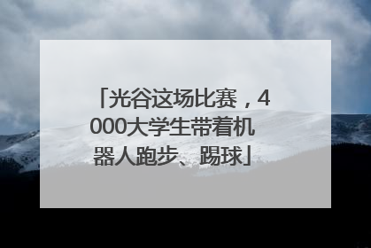 光谷这场比赛，4000大学生带着机器人跑步、踢球