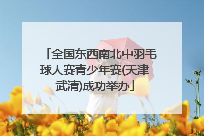 全国东西南北中羽毛球大赛青少年赛(天津武清)成功举办