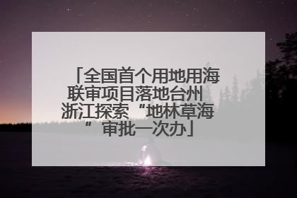 全国首个用地用海联审项目落地台州 浙江探索“地林草海”审批一次办