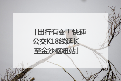 出行有变！快速公交K18线延长至金沙枢纽站