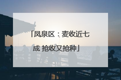 凤泉区：麦收近七成 抢收又抢种
