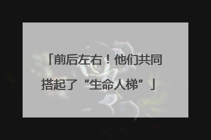 前后左右！他们共同搭起了“生命人梯”