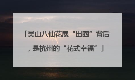 吴山八仙花展“出圈”背后，是杭州的“花式幸福”