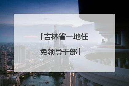 吉林省一地任免领导干部