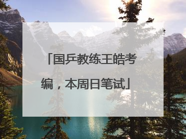 国乒教练王皓考编，本周日笔试
