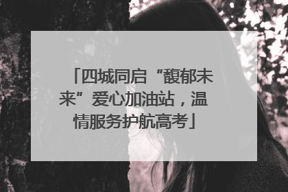 四城同启“馥郁未来”爱心加油站，温情服务护航高考