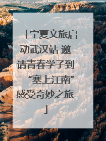 宁夏文旅启动武汉站 邀请青春学子到“塞上江南”感受奇妙之旅