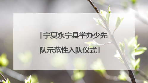 宁夏永宁县举办少先队示范性入队仪式