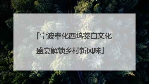 宁波奉化西坞茭白文化盛宴解锁乡村新风味