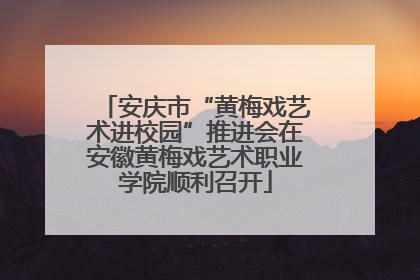 安庆市“黄梅戏艺术进校园”推进会在安徽黄梅戏艺术职业学院顺利召开