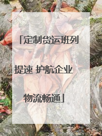 定制货运班列提速 护航企业物流畅通