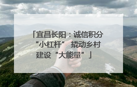 宜昌长阳：诚信积分“小杠杆” 撬动乡村建设“大能量”