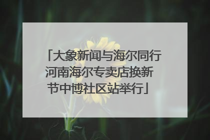 大象新闻与海尔同行 河南海尔专卖店换新节中博社区站举行