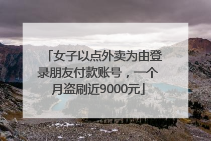 女子以点外卖为由登录朋友付款账号，一个月盗刷近9000元