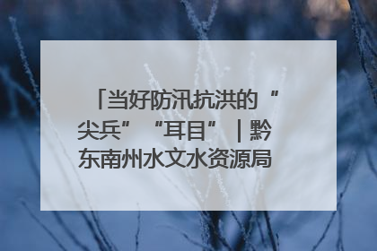 当好防汛抗洪的“尖兵”“耳目”｜黔东南州水文水资源局全员出动为此轮强降雨做好测报工作