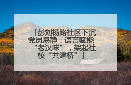彭刘杨路社区下沉党员易静：语言赋能“老汉味”，架起社校“共建桥”