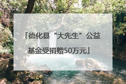 德化县“大先生”公益基金受捐赠50万元