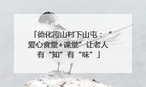 德化霞山村下山屯：“爱心食堂+课堂”让老人有“知”有“味”