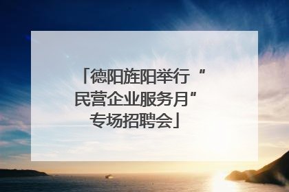 德阳旌阳举行“民营企业服务月”专场招聘会