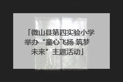 微山县第四实验小学举办“童心飞扬 筑梦未来”主题活动