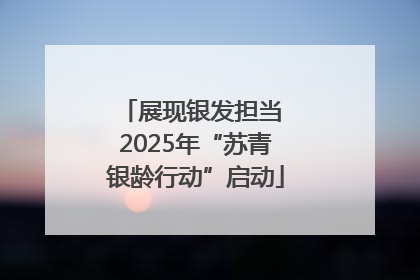 展现银发担当 2025年“苏青银龄行动”启动