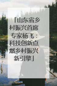 山东省乡村振兴首席专家杨飞：科技创新点燃乡村振兴新引擎