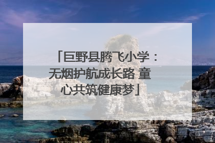 巨野县腾飞小学：无烟护航成长路 童心共筑健康梦