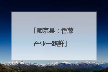 师宗县：香葱产业一路鲜