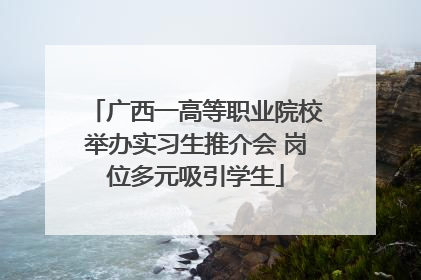 广西一高等职业院校举办实习生推介会 岗位多元吸引学生