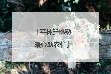 平林鲜桃熟 暖心助农忙
