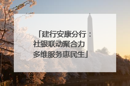 建行安康分行：社银联动聚合力 多维服务惠民生