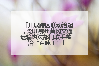 开展跨区联动治超，湖北鄂州黄冈交通运输执法部门联手整治“百吨王”
