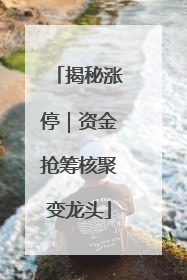 揭秘涨停｜资金抢筹核聚变龙头