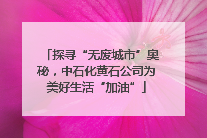 探寻“无废城市”奥秘，中石化黄石公司为美好生活“加油”
