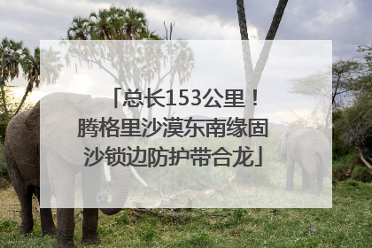 总长153公里！腾格里沙漠东南缘固沙锁边防护带合龙