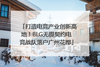 打造电竞产业创新高地！BLG无畏契约电竞战队落户广州花都