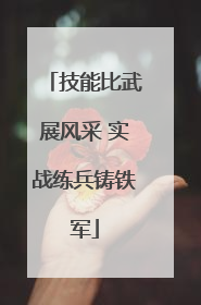 技能比武展风采 实战练兵铸铁军