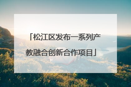 松江区发布一系列产教融合创新合作项目