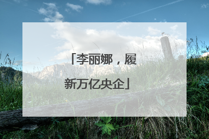 李丽娜，履新万亿央企