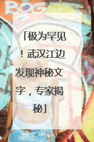 极为罕见！武汉江边发现神秘文字，专家揭秘