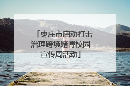 枣庄市启动打击治理跨境赌博校园宣传周活动