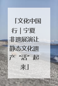 文化中国行｜宁夏 非遗展演让静态文化遗产“活”起来