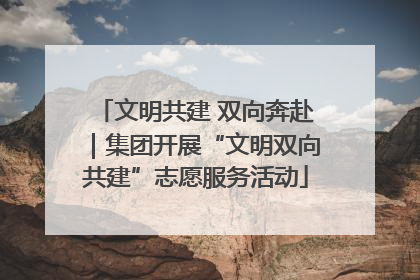 文明共建 双向奔赴｜集团开展“文明双向共建”志愿服务活动