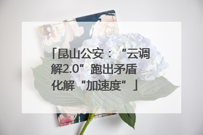 昆山公安：“云调解2.0”跑出矛盾化解“加速度”